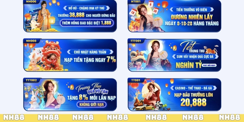 Các khuyến mãi NH88 hấp dẫn nhất